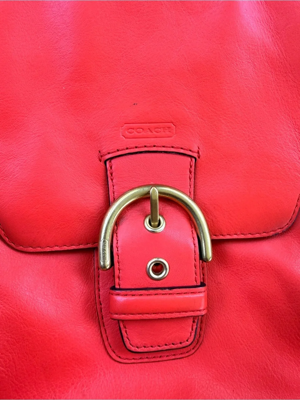 ✨ Coach Campbell Eva Flap Satchel | Smooth Leather Crossbody F26127 Coral